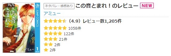 この音とまれ！のレビュー一覧