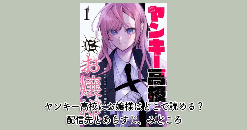 ヤンキー高校にお嬢様はどこで読める？配信先とあらすじ、みどころ