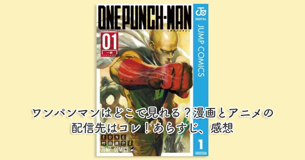 ワンパンマンはどこで見れる？漫画とアニメの配信先はコレ！あらすじ、感想