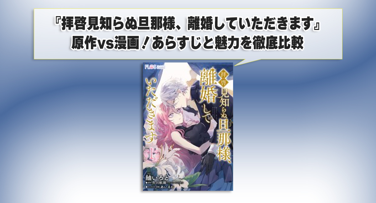 『拝啓見知らぬ旦那様、離婚していただきます』原作vs漫画！あらすじと魅力を徹底比較